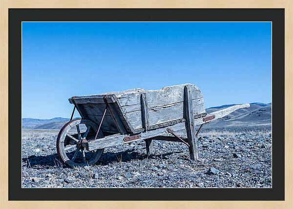 Weathered Wooden Wheelbarrow