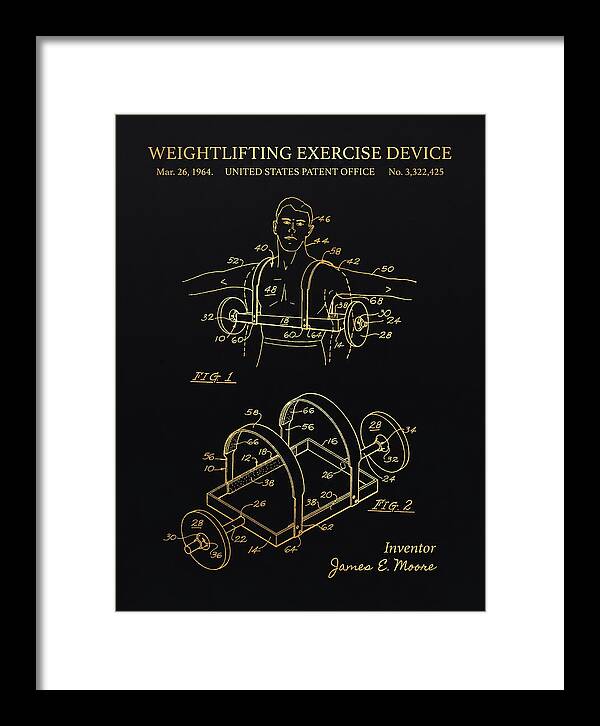 Weightlifting Exercise Device Gold Patent Us3322425a