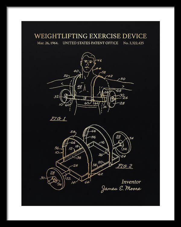 Weightlifting Exercise Device Gold Patent Us3322425a
