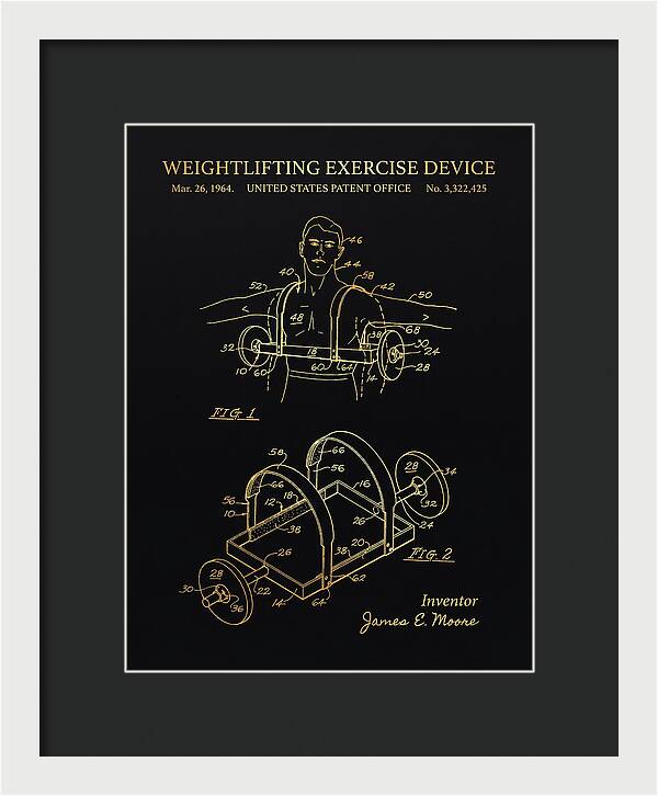 Weightlifting Exercise Device Gold Patent Us3322425a