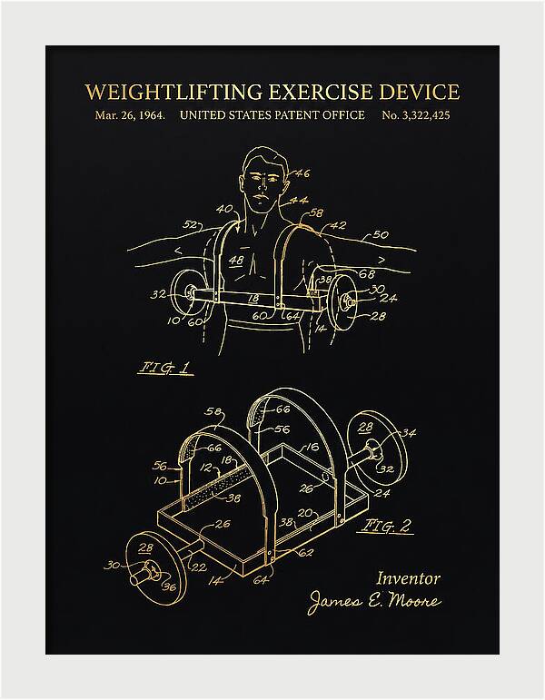 Weightlifting Exercise Device Gold Patent Us3322425a