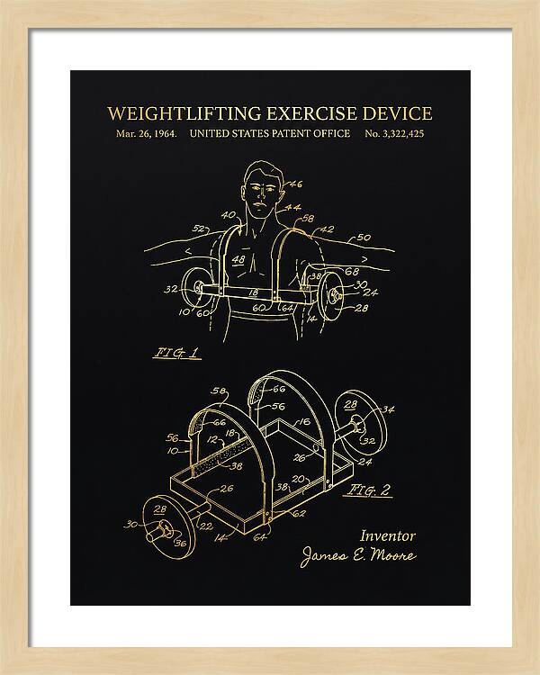 Weightlifting Exercise Device Gold Patent Us3322425a