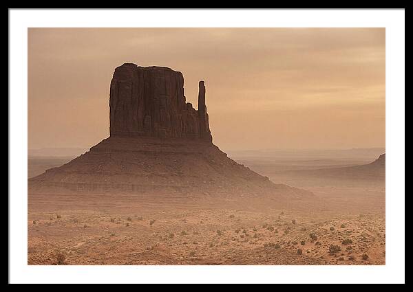 West Mitten Butte At Dusk