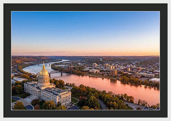 West Virginia State Capitol At Dusk