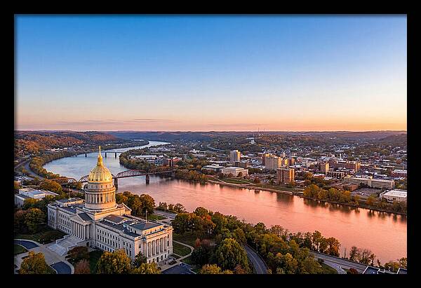 West Virginia State Capitol At Dusk