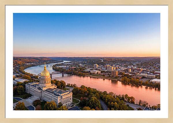 West Virginia State Capitol At Dusk