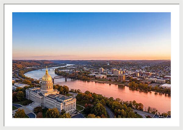 West Virginia State Capitol At Dusk