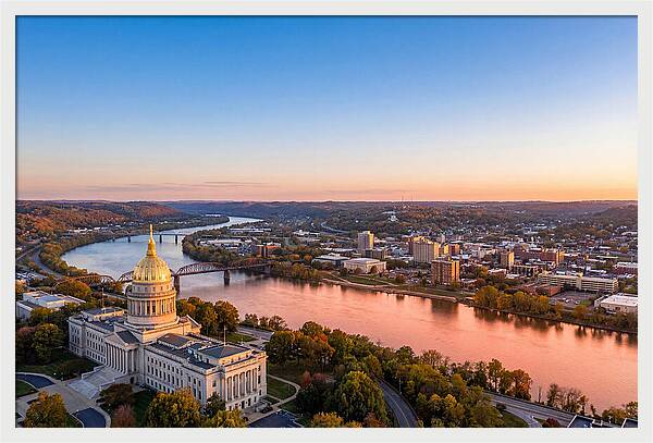 West Virginia State Capitol At Dusk