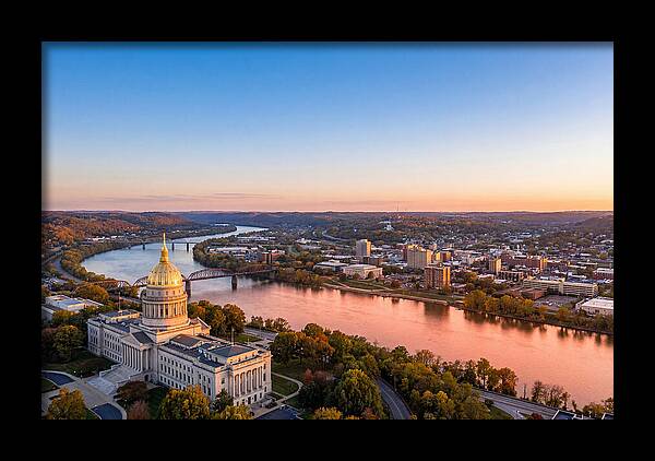 West Virginia State Capitol At Dusk