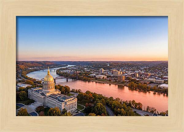 West Virginia State Capitol At Dusk