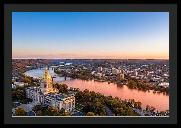 West Virginia State Capitol At Dusk