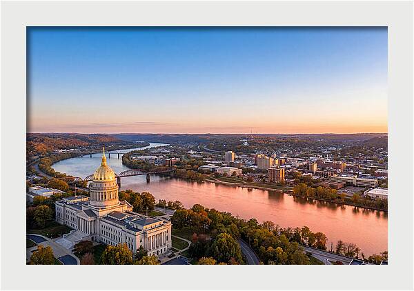 West Virginia State Capitol At Dusk