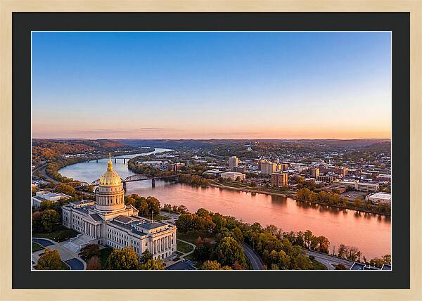 West Virginia State Capitol At Dusk