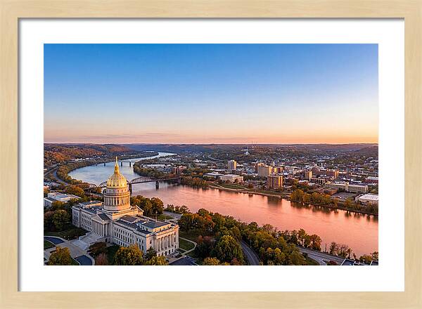 West Virginia State Capitol At Dusk