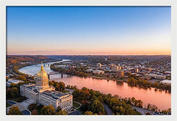 West Virginia State Capitol At Dusk