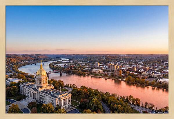 West Virginia State Capitol At Dusk