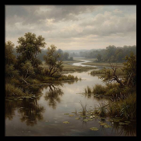 Wetland Serenity At Dusk