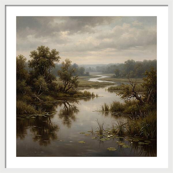 Wetland Serenity At Dusk