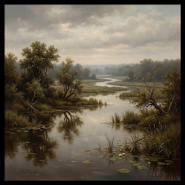 Wetland Serenity At Dusk