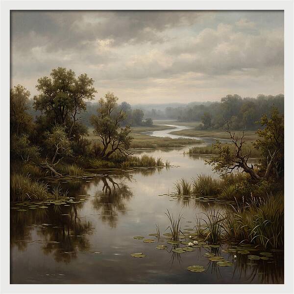 Wetland Serenity At Dusk