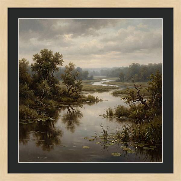 Wetland Serenity At Dusk