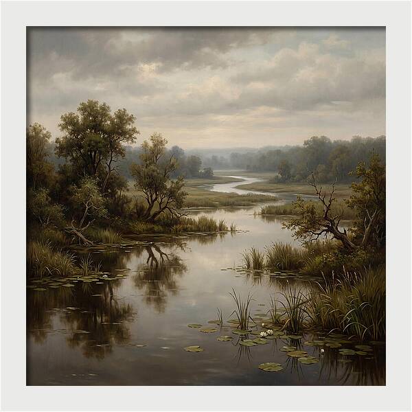 Wetland Serenity At Dusk