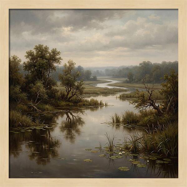 Wetland Serenity At Dusk