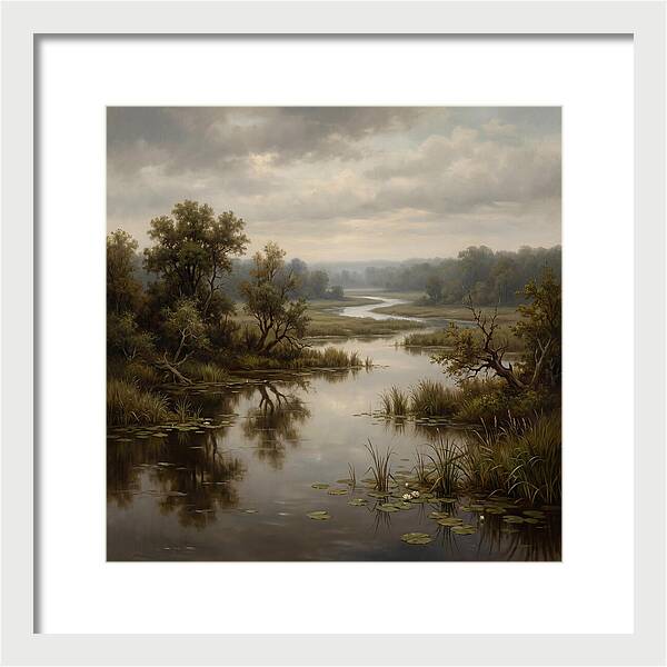 Wetland Serenity At Dusk