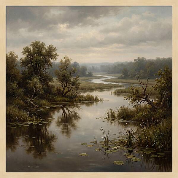 Wetland Serenity At Dusk