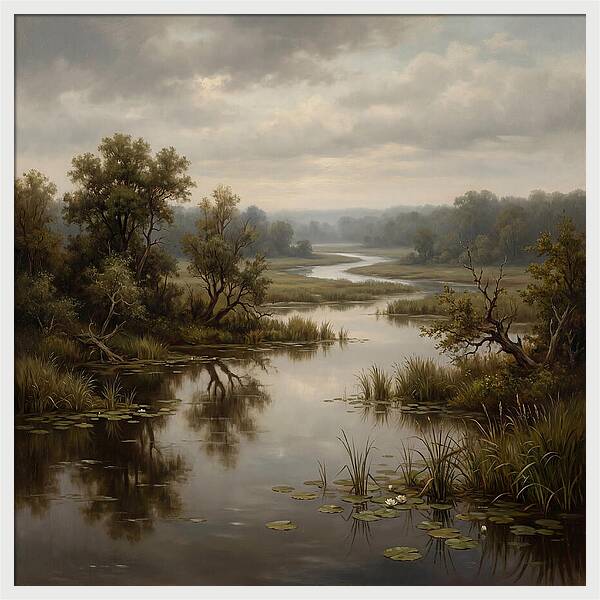 Wetland Serenity At Dusk