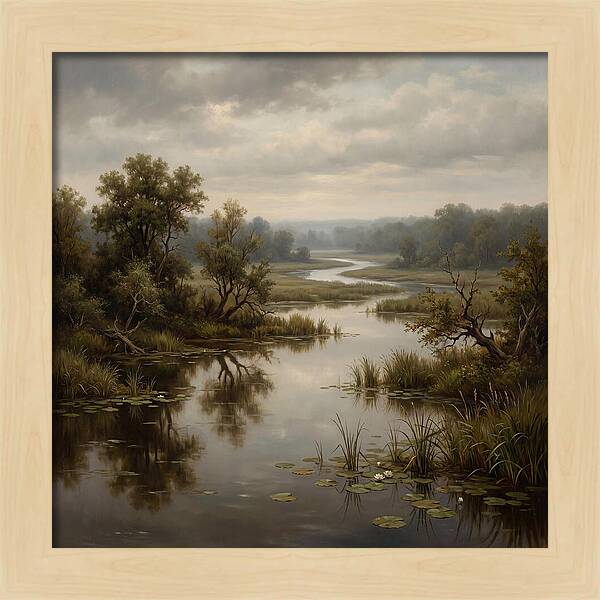 Wetland Serenity At Dusk