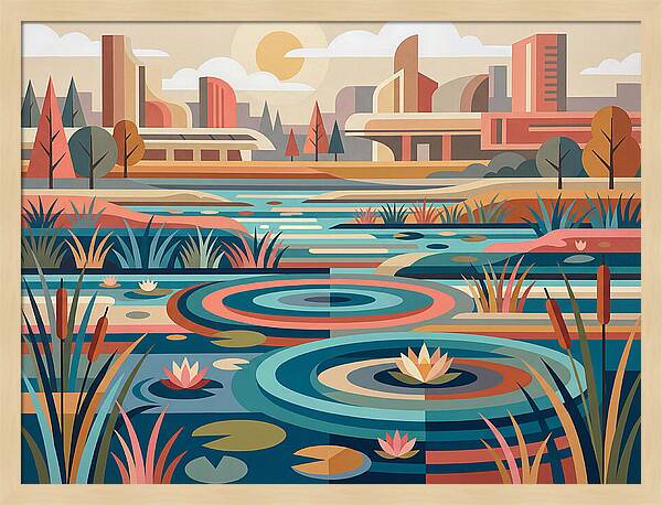 Wetland Serenity In Color