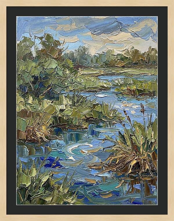 Wetland Serenity In Palette Knife