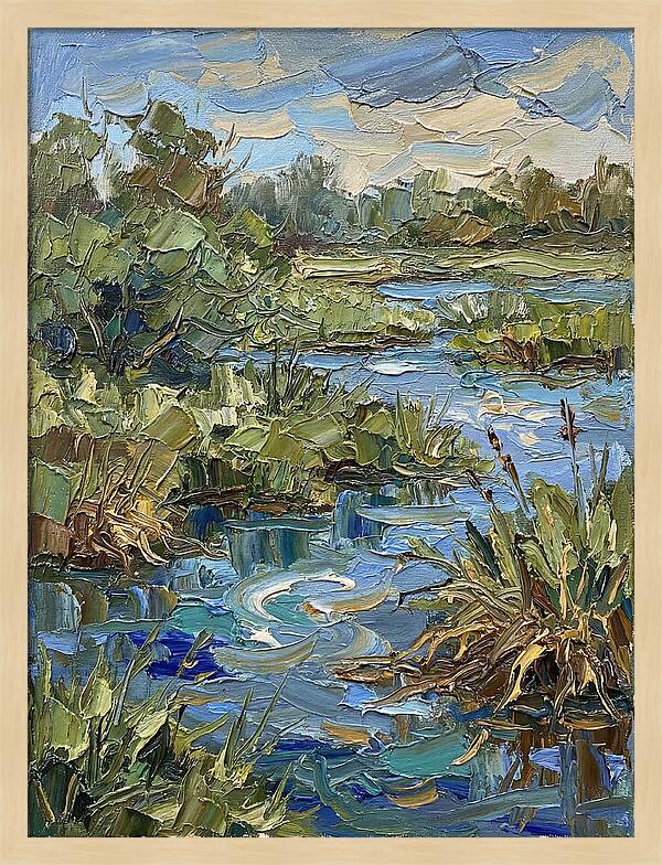 Wetland Serenity In Palette Knife