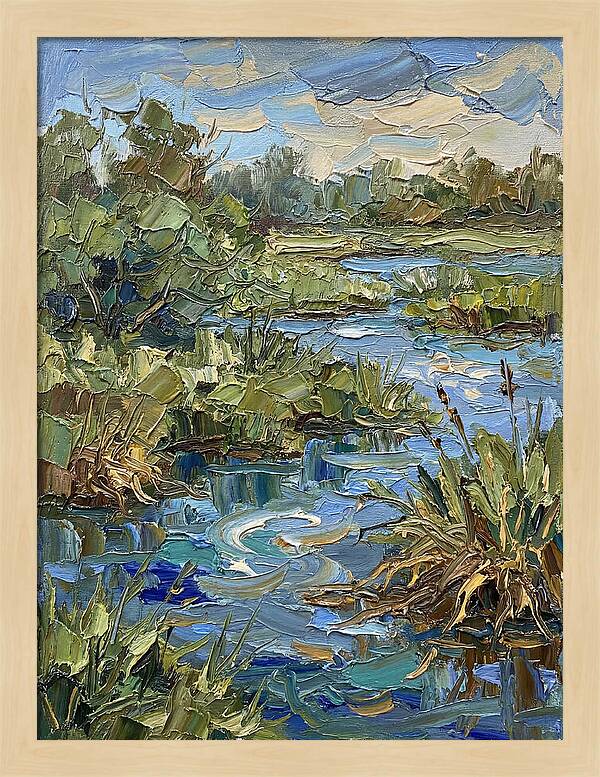 Wetland Serenity In Palette Knife