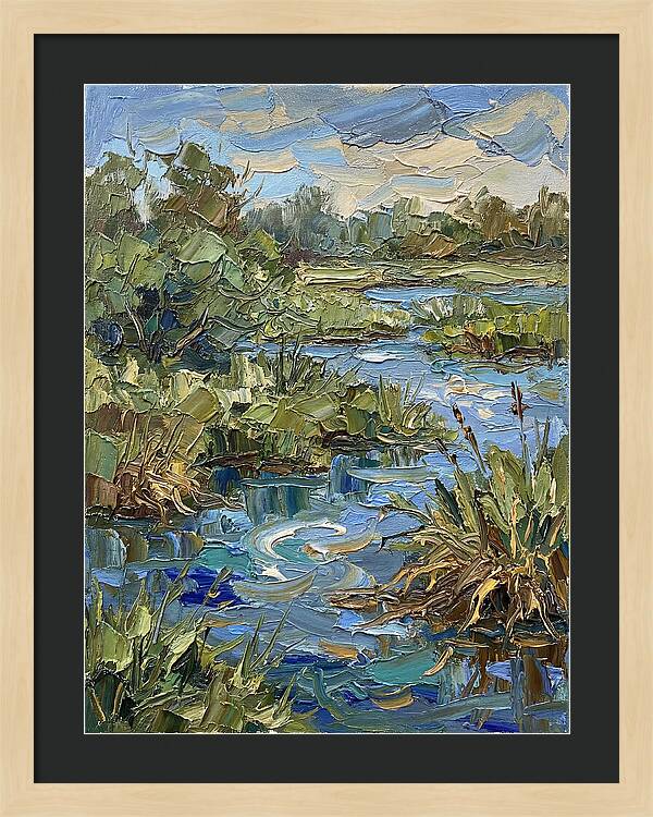 Wetland Serenity In Palette Knife