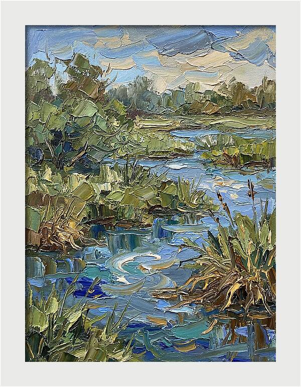 Wetland Serenity In Palette Knife