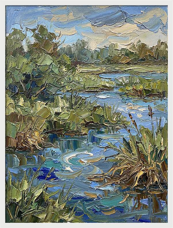 Wetland Serenity In Palette Knife