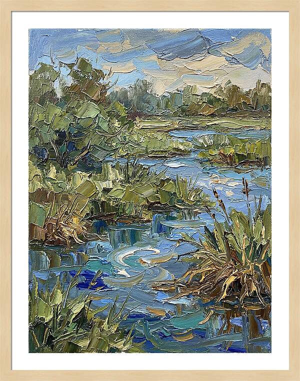 Wetland Serenity In Palette Knife