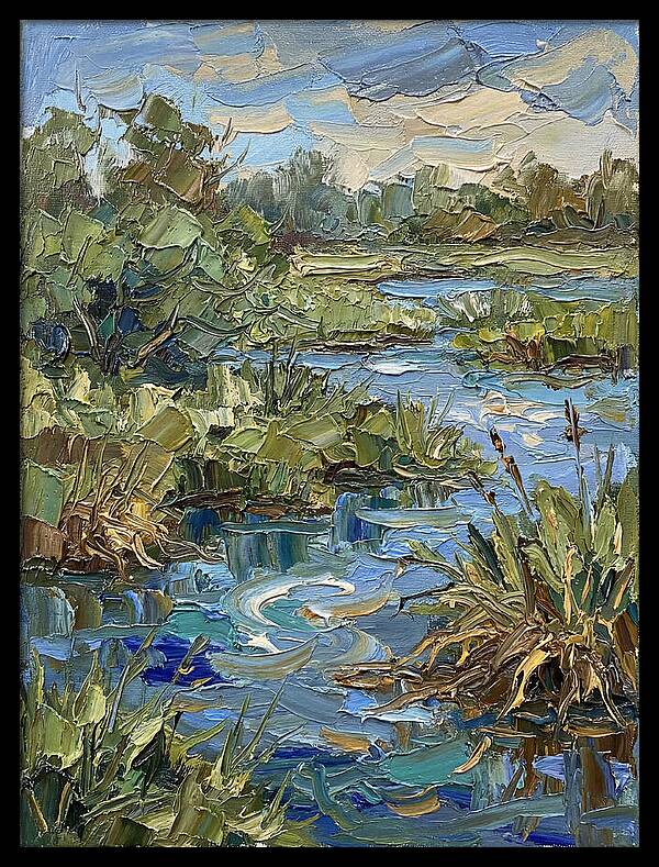 Wetland Serenity In Palette Knife