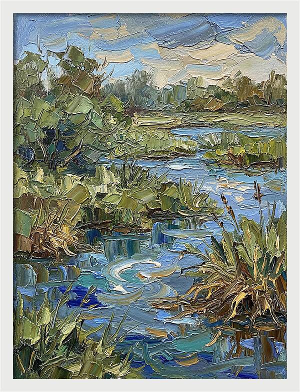 Wetland Serenity In Palette Knife