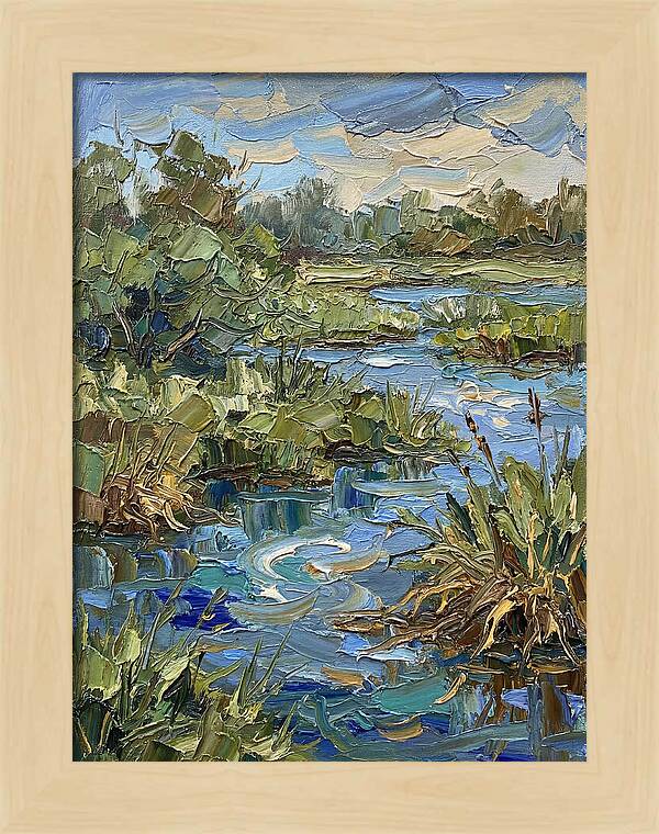 Wetland Serenity In Palette Knife