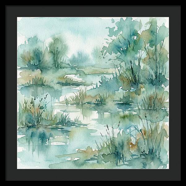 Wetland Serenity In Watercolor