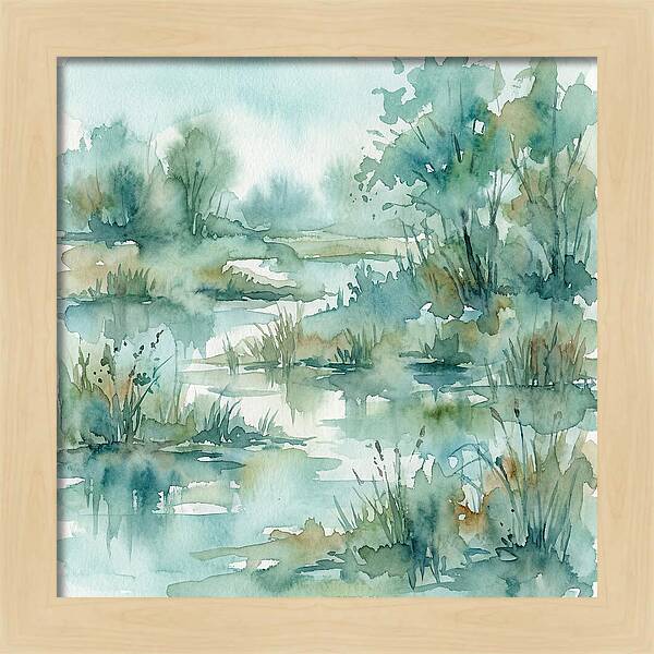 Wetland Serenity In Watercolor