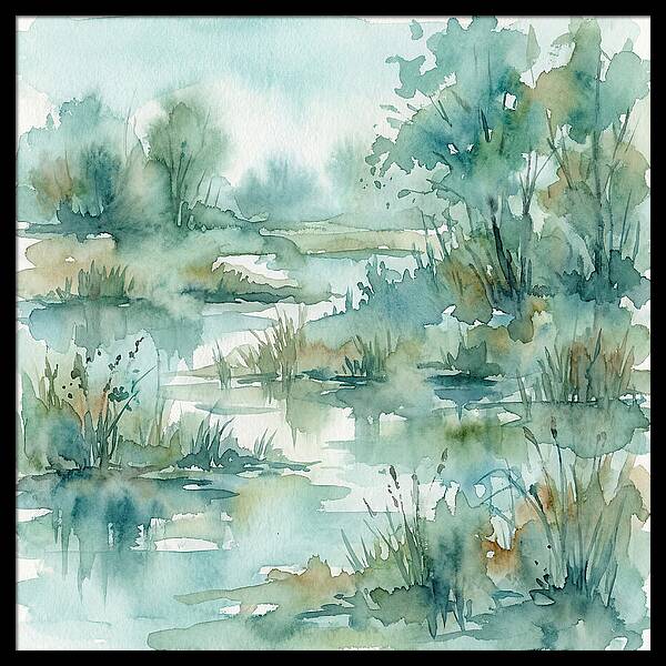 Wetland Serenity In Watercolor