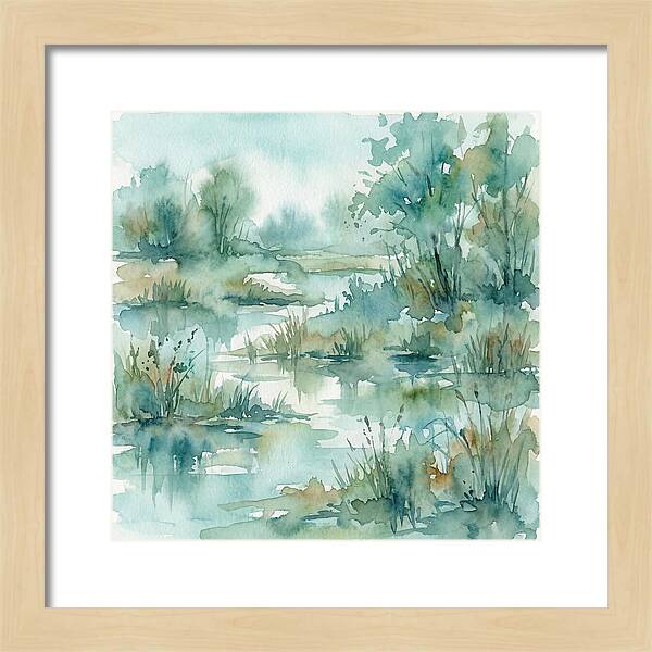 Wetland Serenity In Watercolor