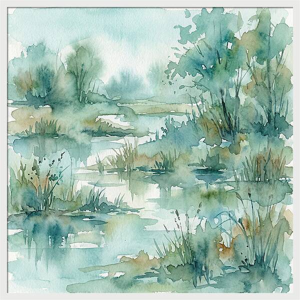 Wetland Serenity In Watercolor