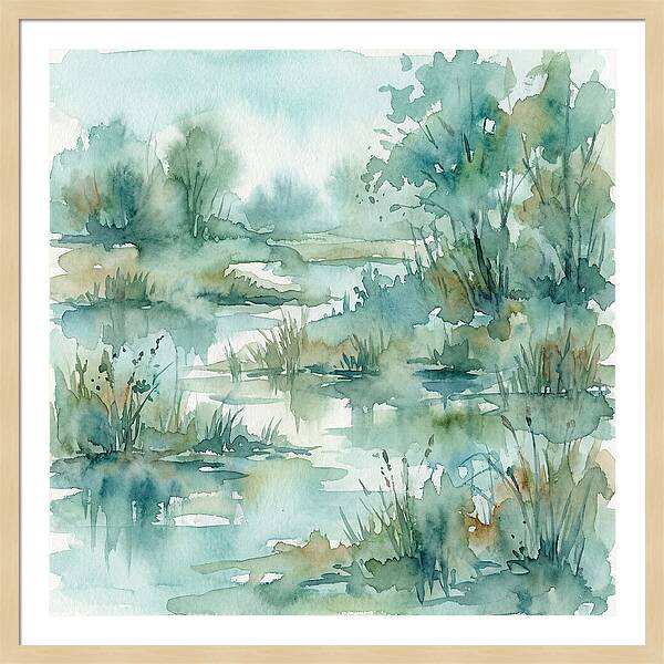 Wetland Serenity In Watercolor