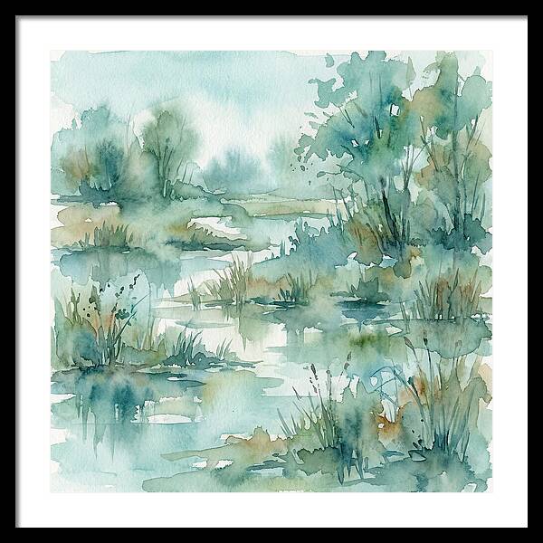 Wetland Serenity In Watercolor