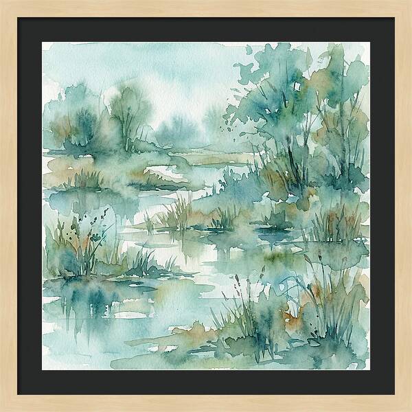 Wetland Serenity In Watercolor